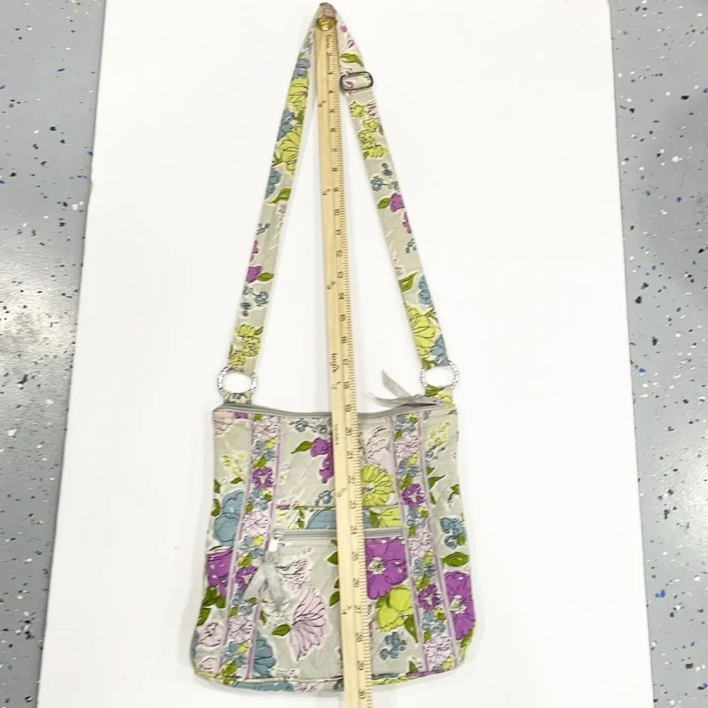 Vera Bradley RARE Watercolor Floral Crossbody Bag + Wallet Fabric zipper closure